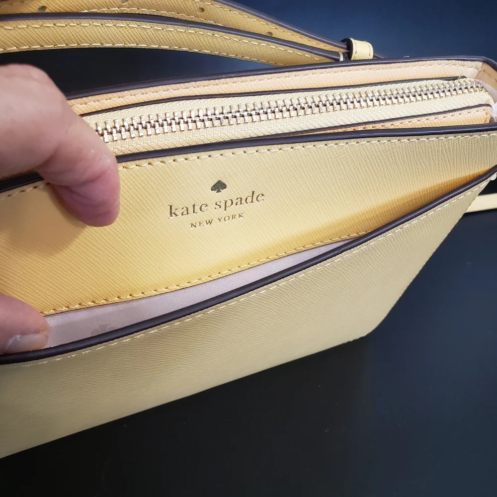 Kate Spade Yellow Safiano Leather- Rory Feminine Coastal Organizer